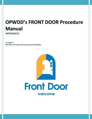 Opwdd Front Door - Fill Online, Printable, Fillable, Blank | pdfFiller