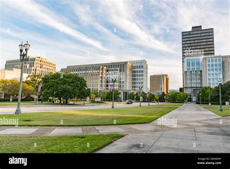 Baton Rouge, LA - October 6, 2019: Baton Rouge city skyline from ...