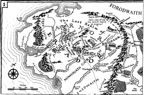 Middle Earth Map Eriador