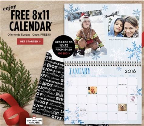 Shutterfly: FREE Custom 8x11 Wall Calendar (just pay shipping)