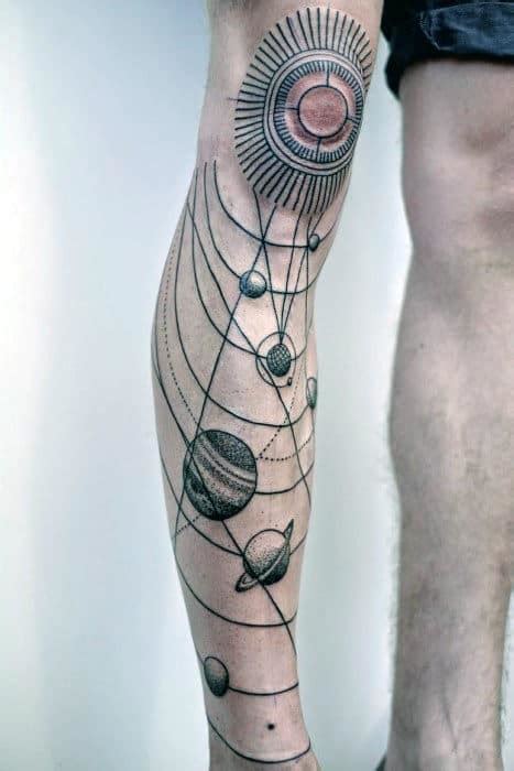 40 Solar System Tattoo Designs For Men - Astronomy Ink