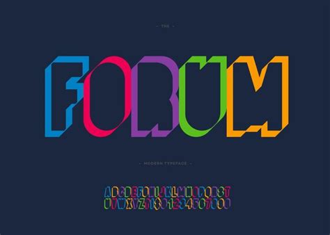 Premium Vector | Vector forum 3d bold font typography sans serif for ...