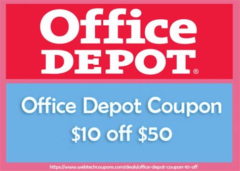 Office Depot Coupon $10 Off $50 2024: Printable Promo Code