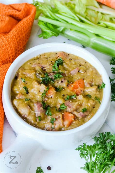 Split Pea and Ham Soup Recipe [Budget-Friendly!] - Our Zesty Life