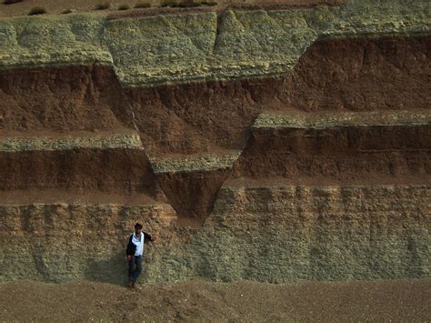 Normal faults defining a small graben in Iran | Geology, Geology rocks, Science nature