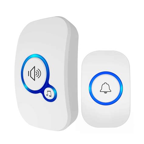 Wireless Doorbell Smart Chimes Welcome Doorbell Alarm Home Security LED light 32 Songs with ...