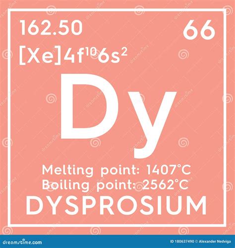 Dysprosium. Lanthanoids. Chemical Element of Mendeleev S Periodic Table. 3D Illustration Stock ...