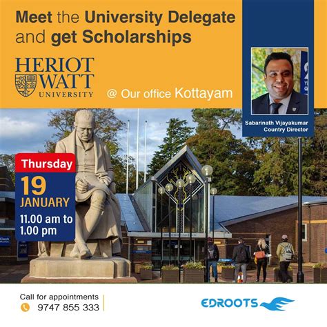 Meet the University Delegate and Get Scholarships From Heriot Watt