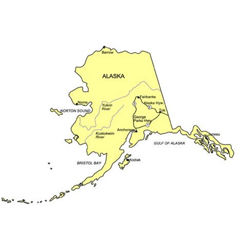 Map Of Alaska Major Cities - Venus Jeannine