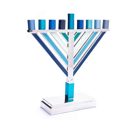 Large/medium Hanukkah Menorah Chabad Blue - Etsy Sweden