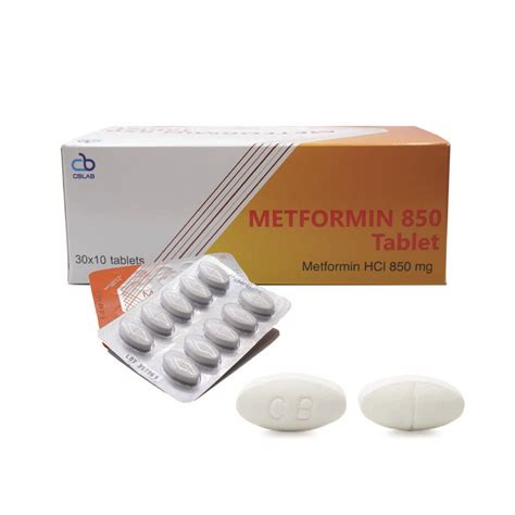 Metformin 850 mg. 30X10 tabs. - S. Charoen Bhaesaj Trading