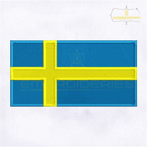 Sweden Flag Machine Embroidery Design | Royal Embroideries