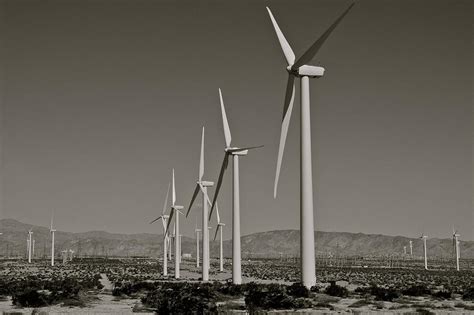 Palm Springs Windmills I in B and W Photograph by Kirsten Giving - Fine ...