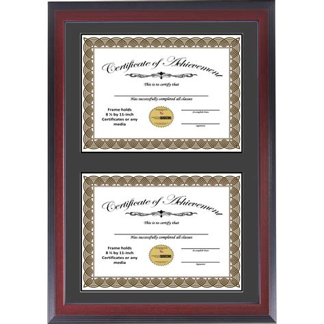 CreativePF [14x20.5mh-b] Mahogany Finish Double Diploma Frame with Black Mat, 671875311562 | eBay