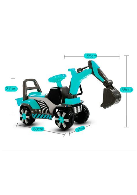 Kid's Ride-on Digger Toy-Blue - Onceit