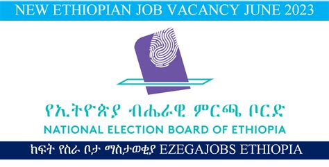 National Election Board of Ethiopia Job Vacancy in Ethiopia 2023 ...