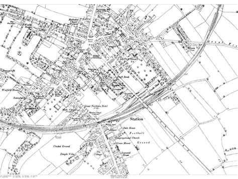 Ossett 1890 map - old maps of Yorkshire