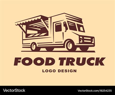 Logos food truck Royalty Free Vector Image - VectorStock