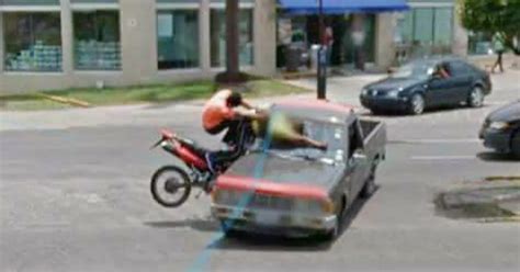 Google Maps Street View catches photo of brutal crash between motorcycle and truck - Mirror Online