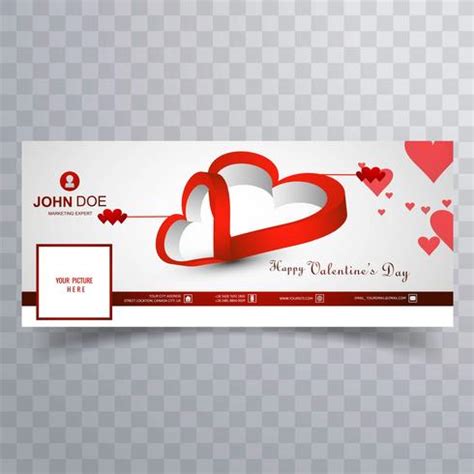 Abstract valentine's day facebook cover design illustration 245205 ...