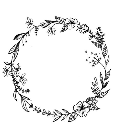 Blumenkranz # Blumenkranz | Floral wreath drawing, Wreath drawing, Trendy flowers