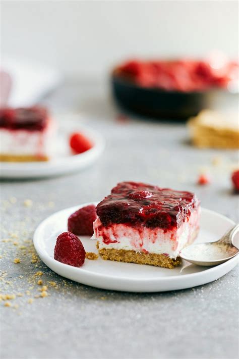 Raspberry Jell-O Cheesecake Bars - Chelsea's Messy Apron