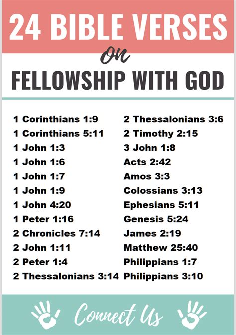 25 Transcendent Bible Scriptures on Fellowship with God – ConnectUS