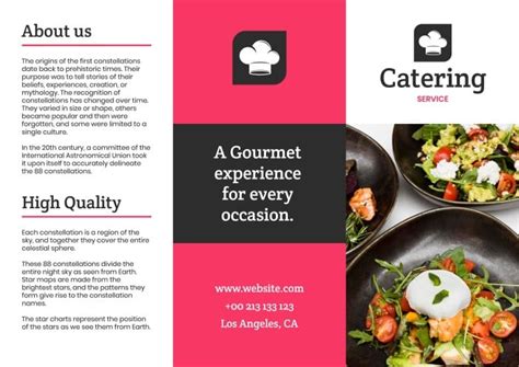 Free Catering Brochure examples and templates I Wepik