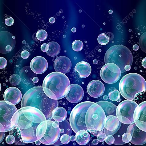 Transparent Soap Bubble Vector Design Images, Vector 3d Soap Transparent Bubbles Background With ...