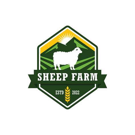 Sheep farm logo vector 11855106 Vector Art at Vecteezy