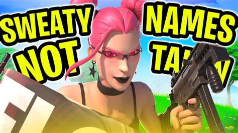 Sweaty Things To Put In Your Fortnite Name (Username Ideas) - YouTube