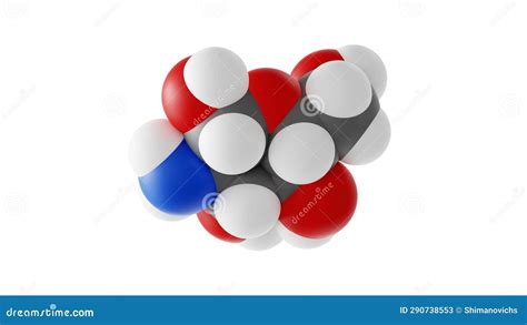 Glucosamine Molecule, Monosaccharides Molecular Structure, Isolated 3d ...