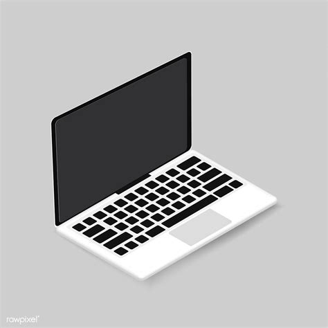 Vector icon of computer laptop icon | free image by rawpixel.com | Montagem de fotos molduras ...