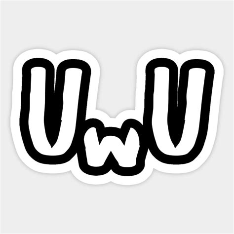 Uwu Face Owo Cute Adorable Meme - Uwu - Sticker | TeePublic