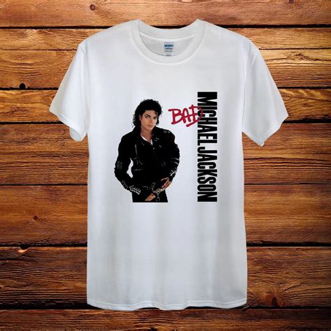 Michael Jackson Bad Top Design T Shirt Men Unisex Women Fitted pop Star ...