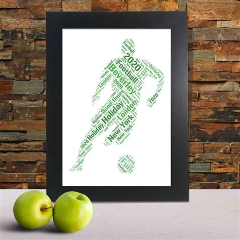 Football word art print gifts - Word Art Prints - Word Art App