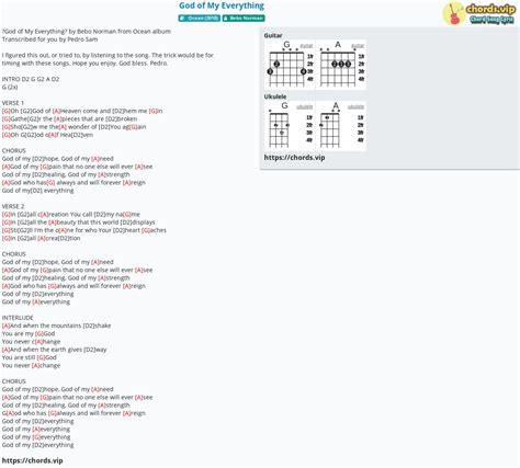 Chord: God of My Everything - tab, song lyric, sheet, guitar, ukulele | chords.vip