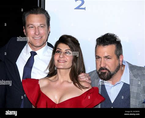 John Corbett, Nia Vardalos and Joey Fatone attending the New York premiere of My Big Fat Greek ...