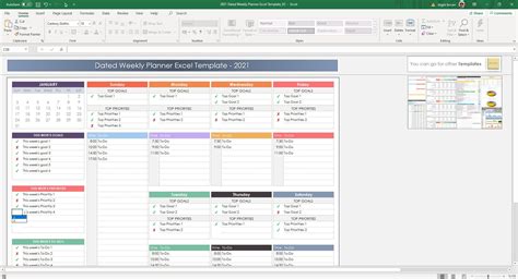 2023 Dated Weekly Planner Excel Template 2023 Editable - Etsy