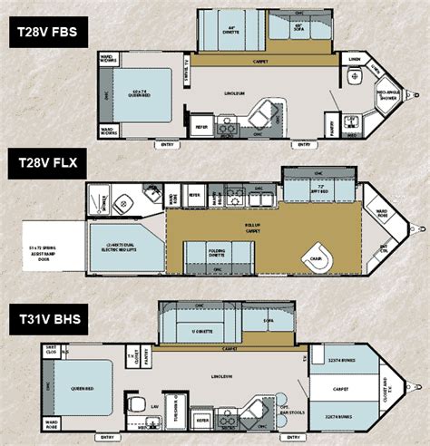 V Nose Travel Trailer Floor Plans - floorplans.click