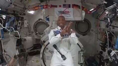 NASA astronaut Victor Glover answers questions from space