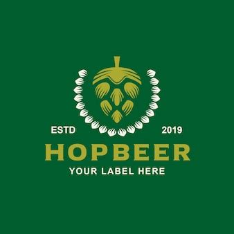 Premium Vector | Hop beer logo design