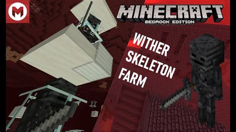 MINECRAFT BEDROCK: WITHER SKELETON FARM [FULLY WORKING] [100 Wither Skeletons Per Hour] V-1.14. ...