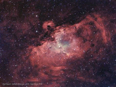 Eagle Nebula - wide-field view with a side-order of infrared ...