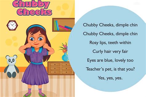 Buy Nursery Poem for Preschool Kids Chubby Cheeks|Sticker |Interior ...