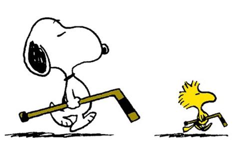 Snoopy and Woodstock on their Way to the Hockey Rink | Snoopy wallpaper ...