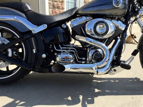 2014 Harley Davidson Softail Breakout Hard Kandy Chrome Exhaust 374 Miles