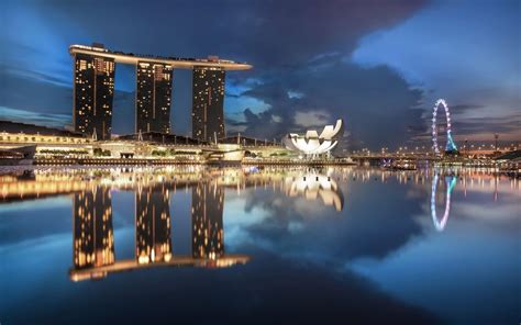 Marina Bay Sands at night - Singapore HD desktop wallpaper : Widescreen ...