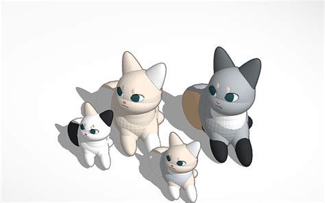 3D design cat fam - Tinkercad