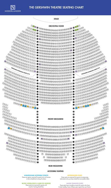 Gershwin Theatre | Seating charts, Paramount theater, Gershwin